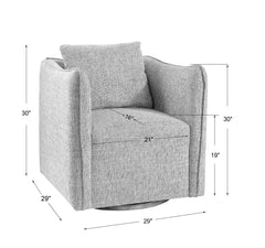 Corben Gray Swivel Chair - Ornate Home