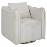 Corben White Swivel Armchair - Ornate Home
