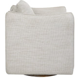 Corben White Swivel Armchair - Ornate Home