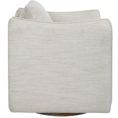 Corben White Swivel Armchair - Ornate Home