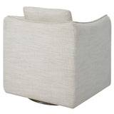 Corben White Swivel Armchair - Ornate Home
