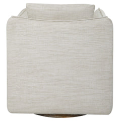Corben White Swivel Armchair - Ornate Home