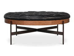 Corbet Black Cocktail Ottoman - Ornate Home