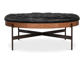 Corbet Black Cocktail Ottoman - Ornate Home