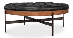 Corbet Black Cocktail Ottoman - Ornate Home