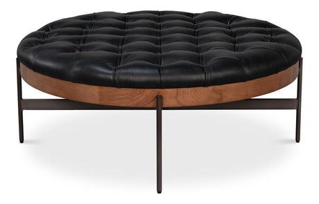Corbet Black Cocktail Ottoman - Ornate Home