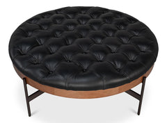 Corbet Black Cocktail Ottoman - Ornate Home