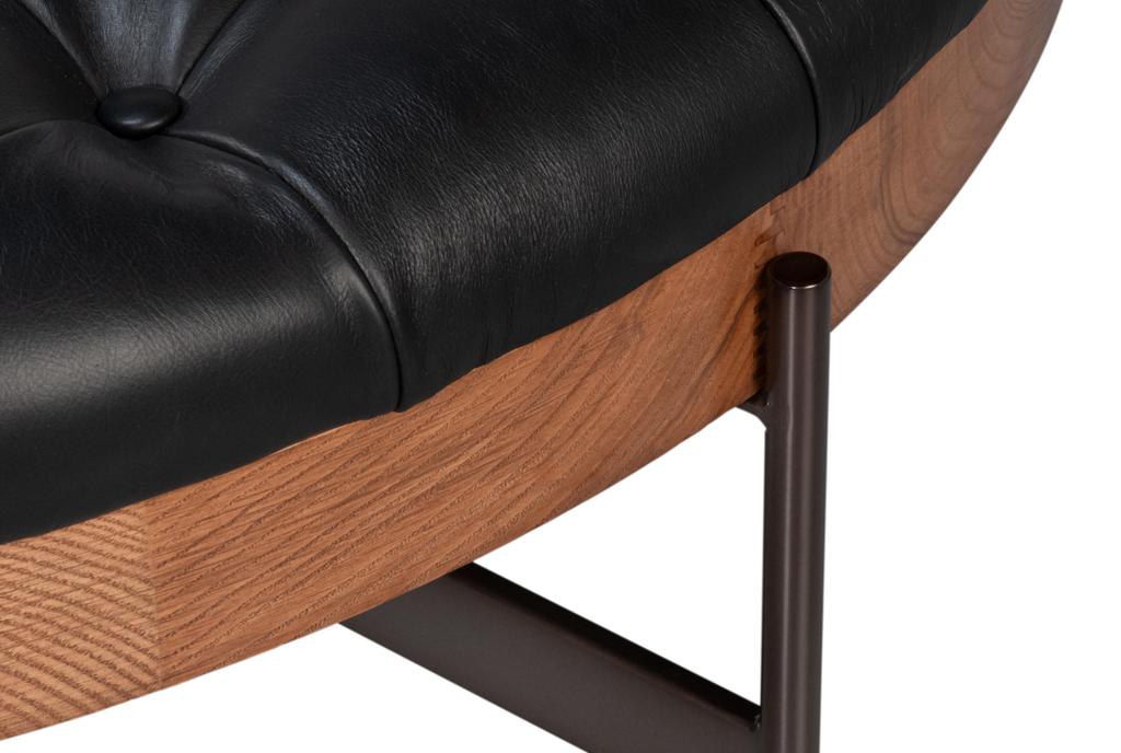 Corbet Black Cocktail Ottoman - Ornate Home