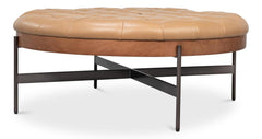 Corbet Brown Cocktail Ottoman - Ornate Home