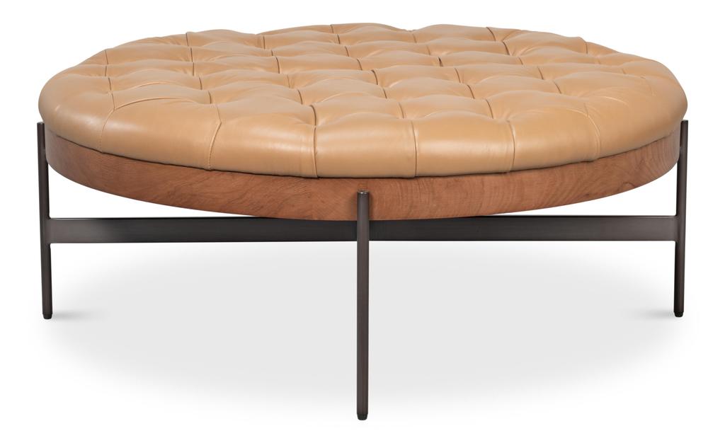 Corbet Brown Cocktail Ottoman - Ornate Home