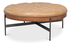 Corbet Brown Cocktail Ottoman - Ornate Home