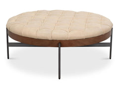 Corbet White Cocktail Ottoman - Ornate Home