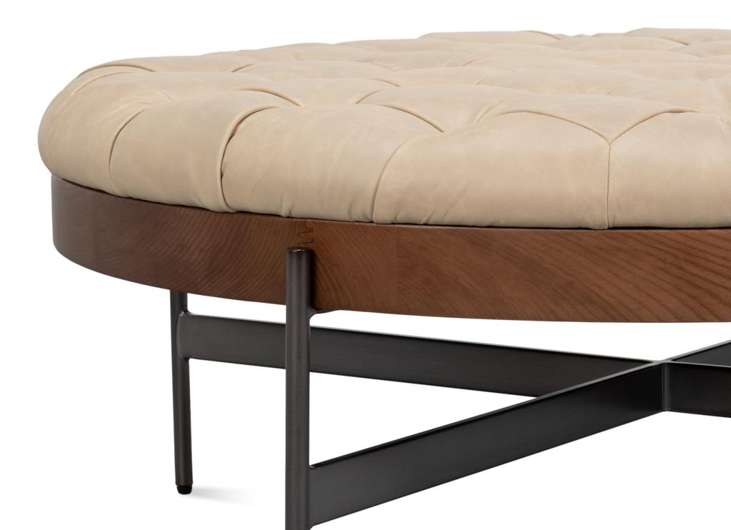 Corbet White Cocktail Ottoman - Ornate Home
