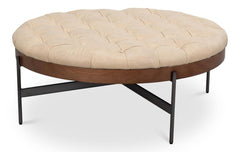 Corbet White Cocktail Ottoman - Ornate Home