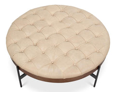 Corbet White Cocktail Ottoman - Ornate Home