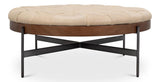 Corbet White Cocktail Ottoman - Ornate Home