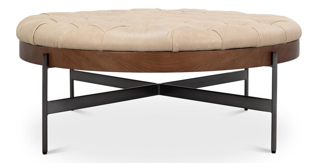 Corbet White Cocktail Ottoman - Ornate Home