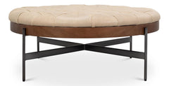 Corbet White Cocktail Ottoman - Ornate Home