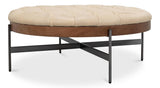 Corbet White Cocktail Ottoman - Ornate Home