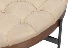 Corbet White Cocktail Ottoman - Ornate Home