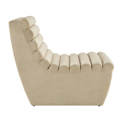 Corbin Bisque Performance Fleece Armless Accent Chair - Ornate Home