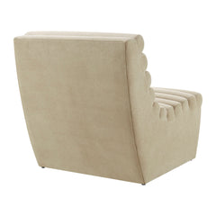 Corbin Bisque Performance Fleece Armless Accent Chair - Ornate Home