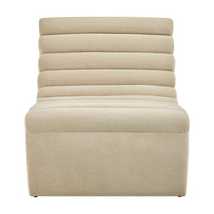 Corbin Bisque Performance Fleece Armless Accent Chair - Ornate Home