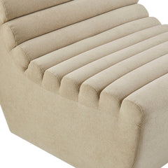 Corbin Bisque Performance Fleece Armless Accent Chair - Ornate Home