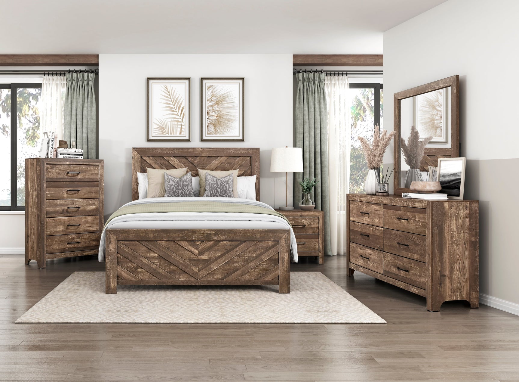 Corbin Brown Eastern King Bed - Ornate Home