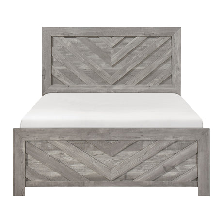 Corbin Gray 4-Piece Queen Bedroom Set (V-Pattern) - Ornate Home