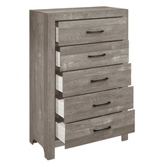Corbin Gray 4-Piece Queen Bedroom Set (V-Pattern) - Ornate Home