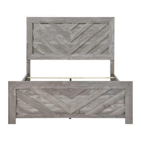 Corbin Gray 4-Piece Queen Bedroom Set (V-Pattern) - Ornate Home