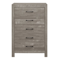 Corbin Gray 5-Piece Queen Bedroom Set (V-Pattern) - Ornate Home