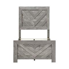Corbin Gray 5-Piece Twin Bedroom Set (V-Pattern) - Ornate Home