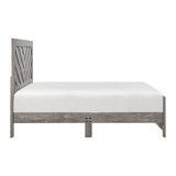 Corbin Gray Chevron Pattern California King Bed - Ornate Home