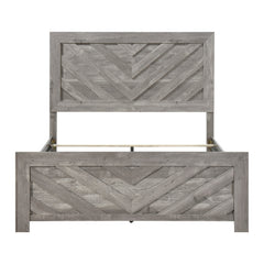 Corbin Gray Chevron Pattern Eastern King Bed - Ornate Home