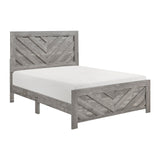 Corbin Gray Chevron Pattern Eastern King Bed - Ornate Home