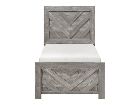 Corbin Gray Twin Bed - Ornate Home