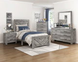 Corbin Gray Twin Bed - Ornate Home