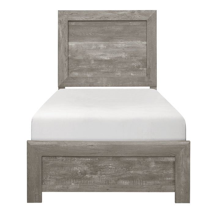 Corbin Gray Twin Panel Bed - Ornate Home