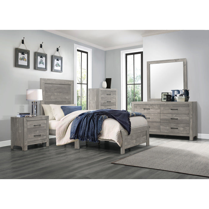 Corbin Gray Twin Panel Bed - Ornate Home