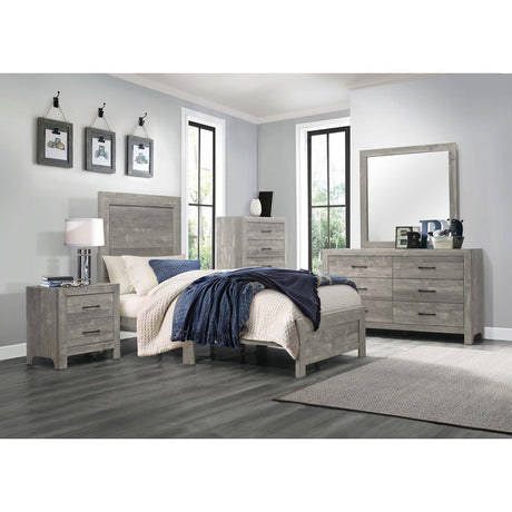 Corbin Gray Twin Panel Bed - Ornate Home