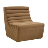 Corbin Latte Performance Fleece Armless Accent Chair - Ornate Home