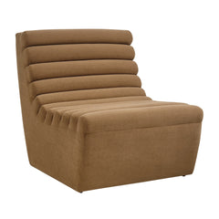 Corbin Latte Performance Fleece Armless Accent Chair - Ornate Home