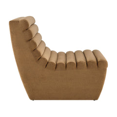 Corbin Latte Performance Fleece Armless Accent Chair - Ornate Home