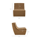 Corbin Latte Performance Fleece Armless Accent Chair - Ornate Home