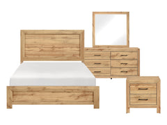 Corbin Natural 4-Piece Queen Bedroom Set - Ornate Home