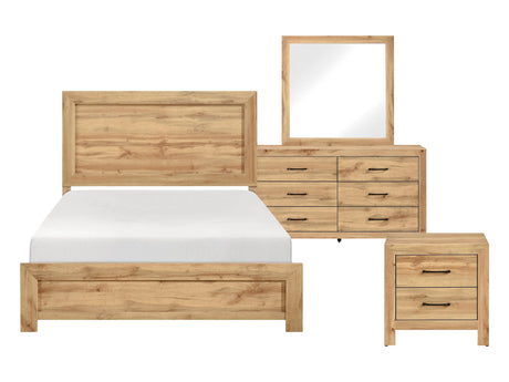 Corbin Natural 4-Piece Queen Bedroom Set - Ornate Home