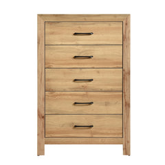 Corbin Natural 5-Piece Queen Bedroom Set - Ornate Home