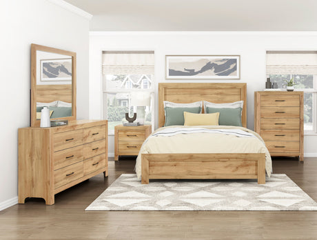 Corbin Natural 4-Piece Queen Bedroom Set - Ornate Home